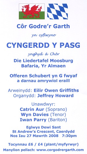 Cyngerdd Pasg 2008